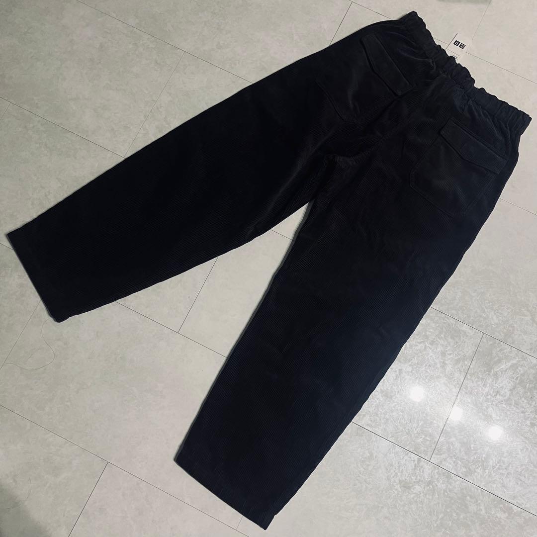 【新品未使用】UNIQLO Uコーデュロイタックワイドパンツ ダークグレー L