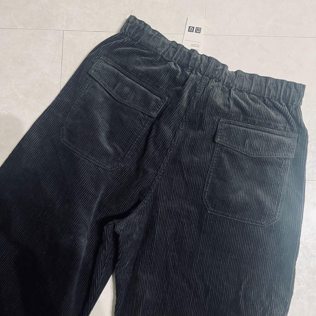 【新品未使用】UNIQLO Uコーデュロイタックワイドパンツ ダークグレー L