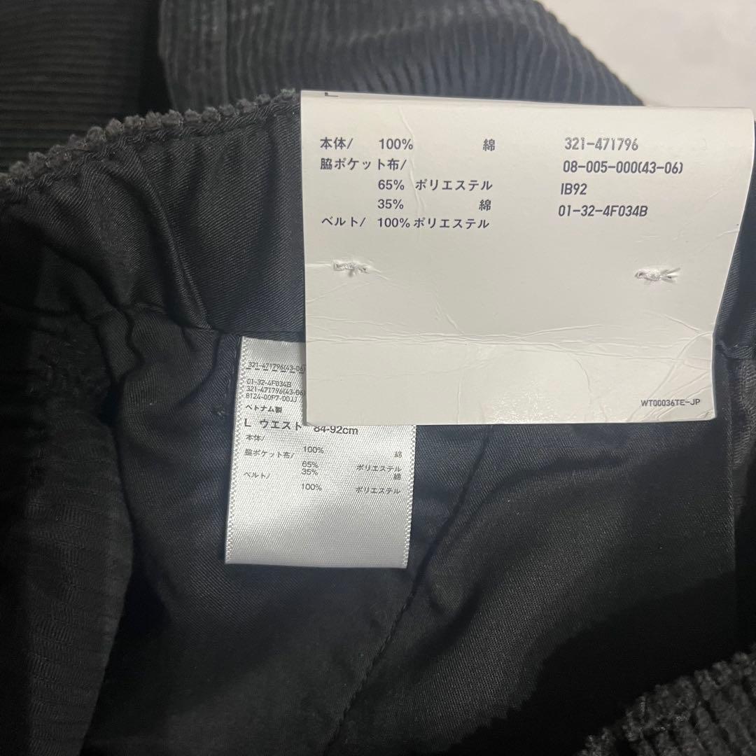 【新品未使用】UNIQLO Uコーデュロイタックワイドパンツ ダークグレー L