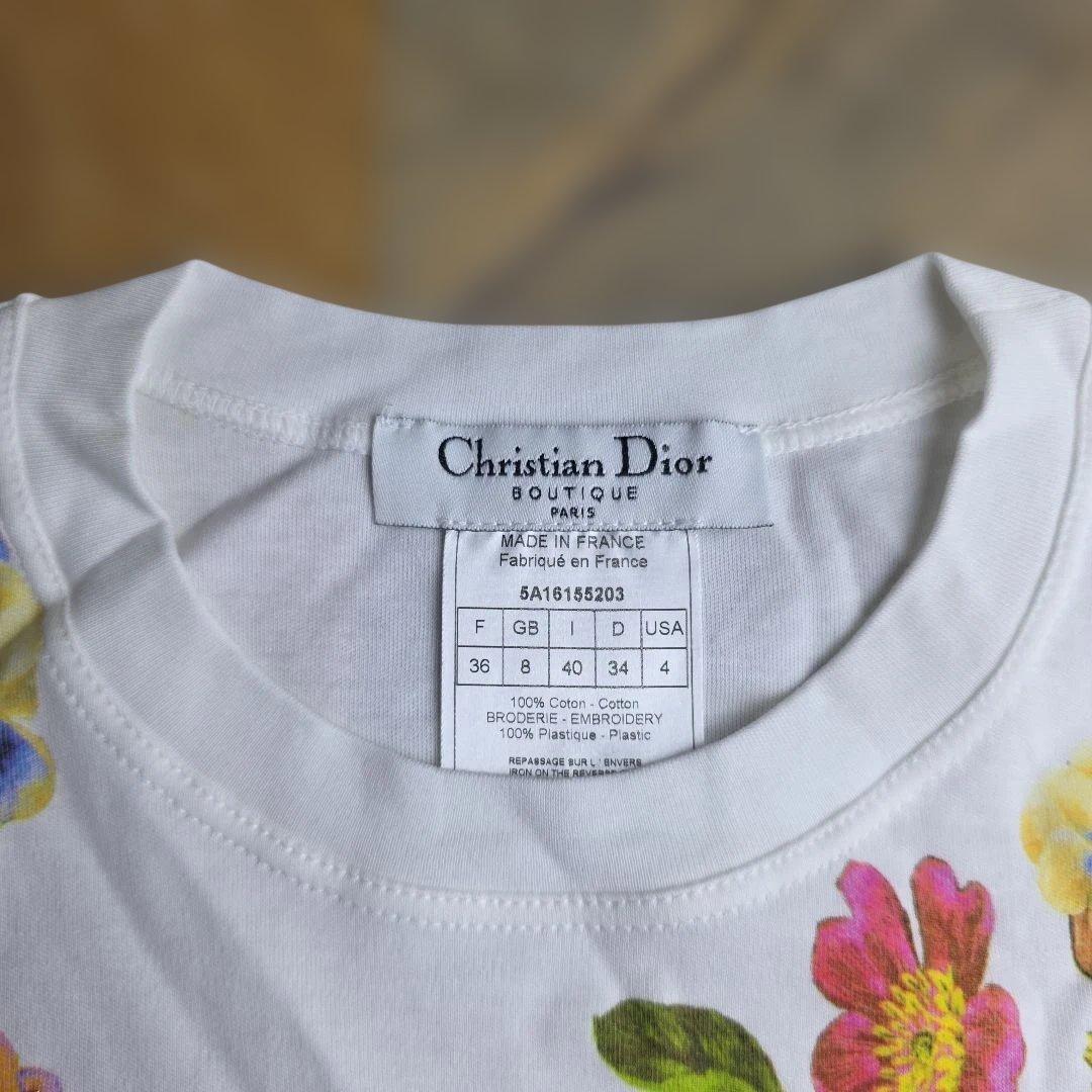Christian Dior 花柄 Tシャツ 40サイズ　y16
