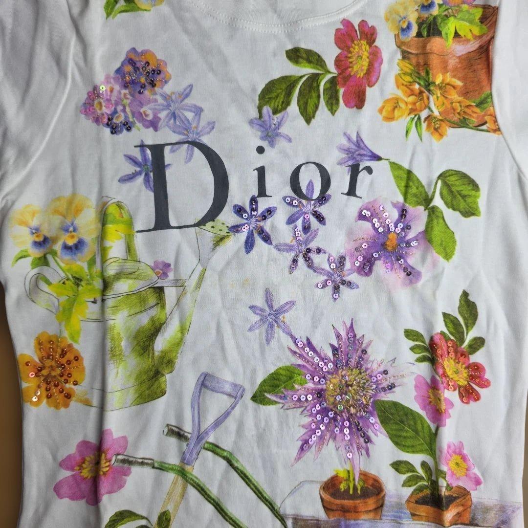 Christian Dior 花柄 Tシャツ 40サイズ　y16