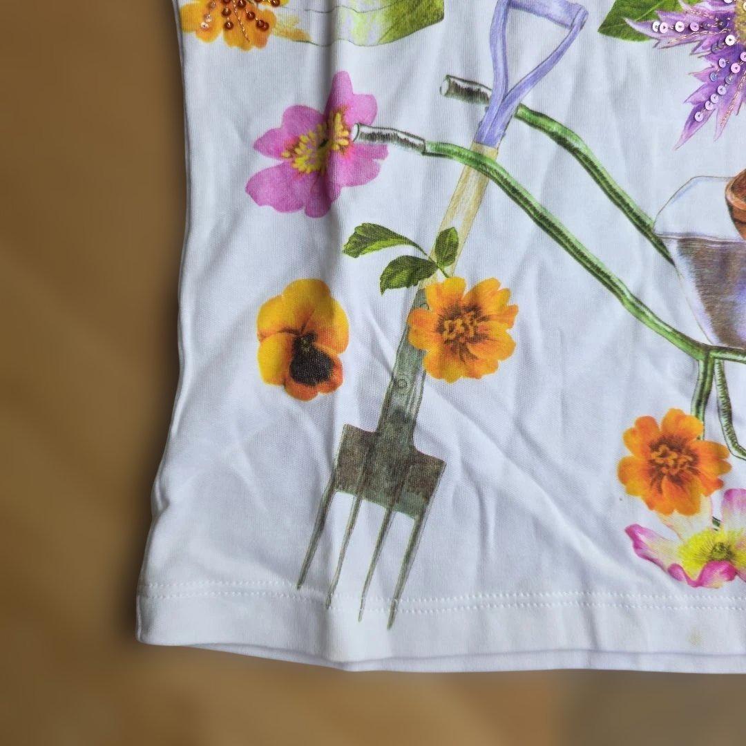Christian Dior 花柄 Tシャツ 40サイズ　y16