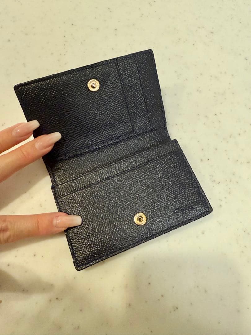 COACH ネイビーレザー 名刺入れ