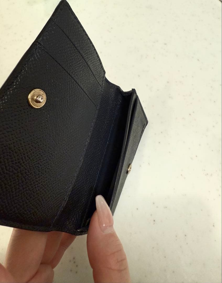 COACH ネイビーレザー 名刺入れ