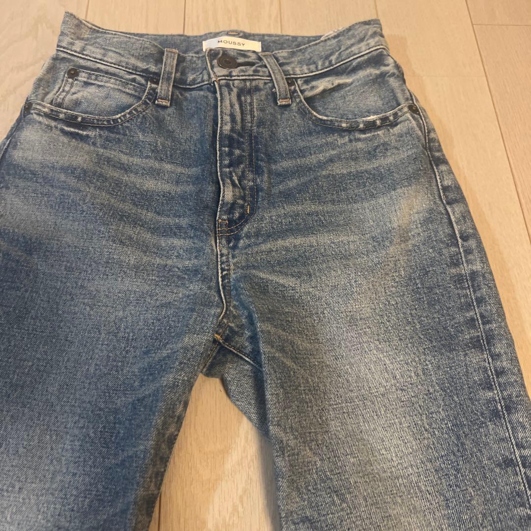MOUSSY MVS BLACK FLARE フレアデニム　25インチ