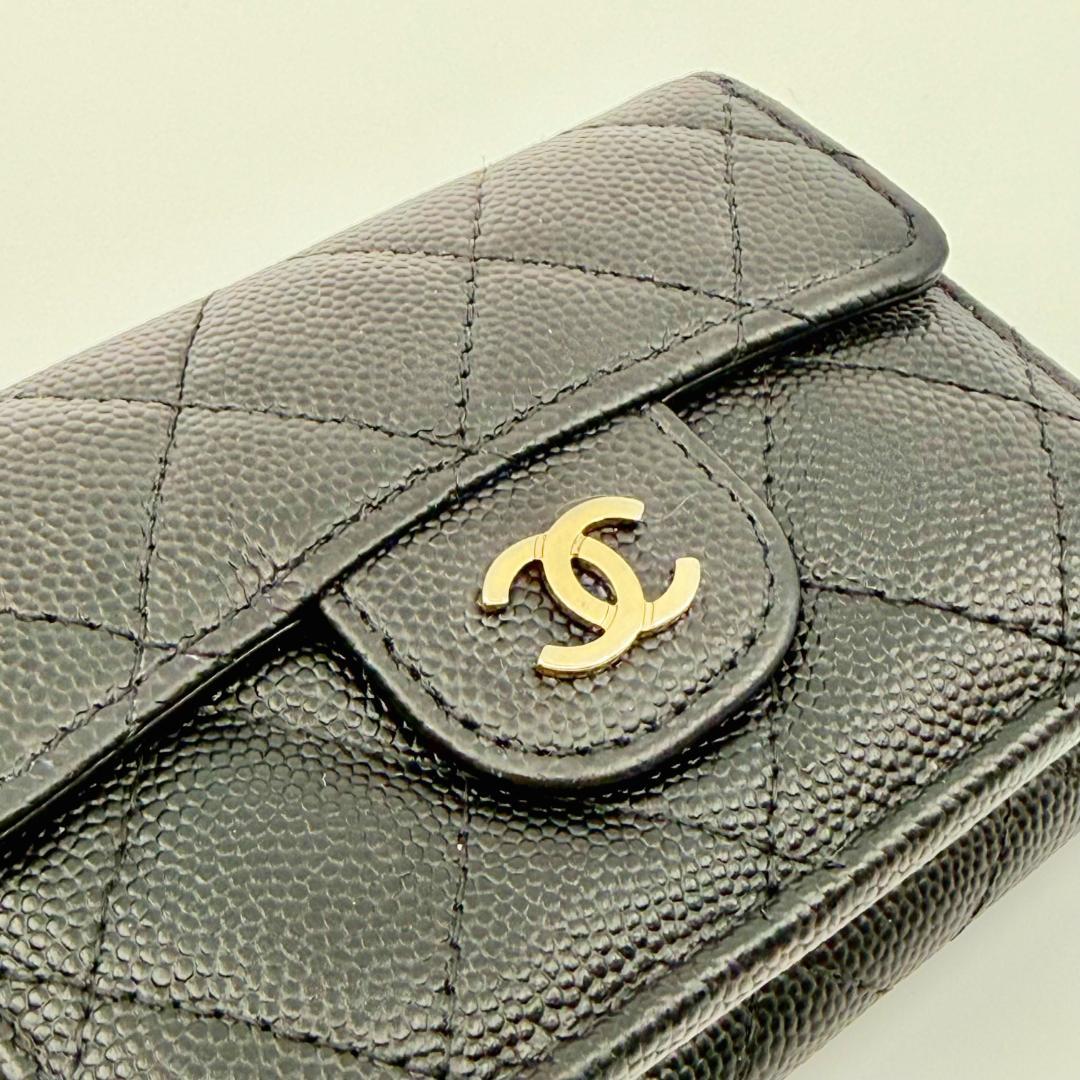 美品　CHANEL シャネル　マトラッセ 三つ折り財布