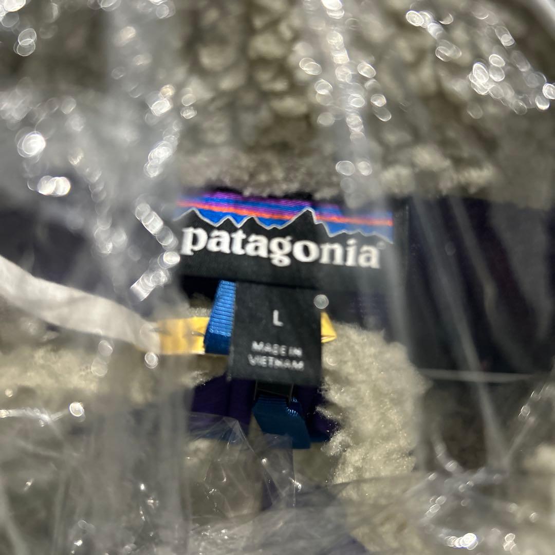 patagonia パタゴニア フリースベスト クリーム・紫