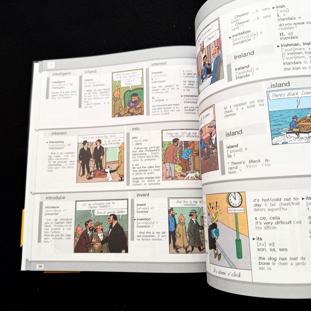 タンタンの冒険 図解仏英辞典「Tintin Au Pays Des Mots」