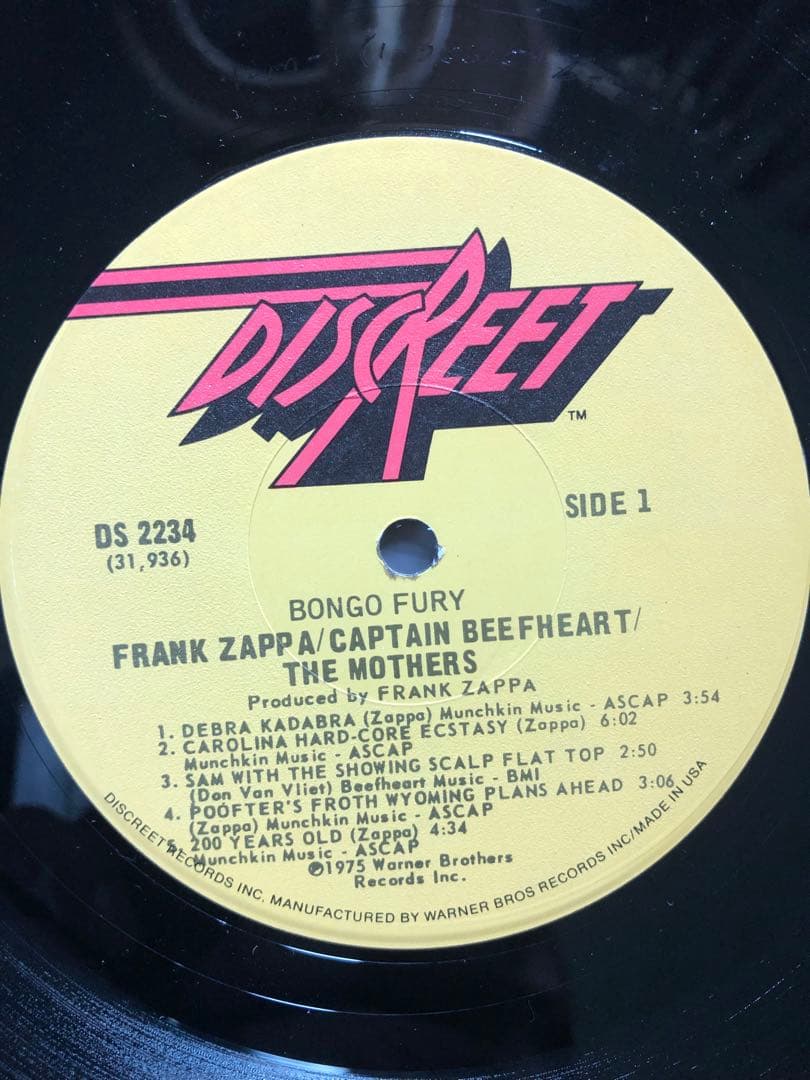 Zappa& Beefheart LPレコード　US盤