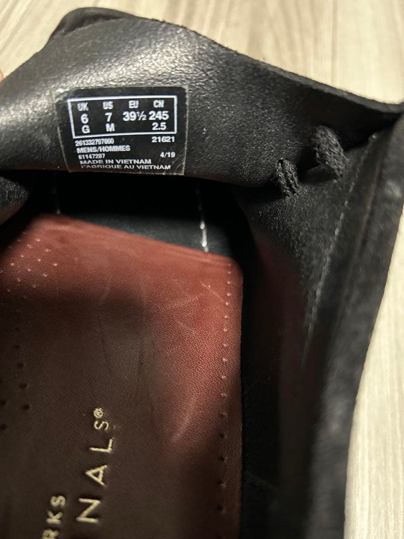 CLARKS ワラビー 24.5 ブラック