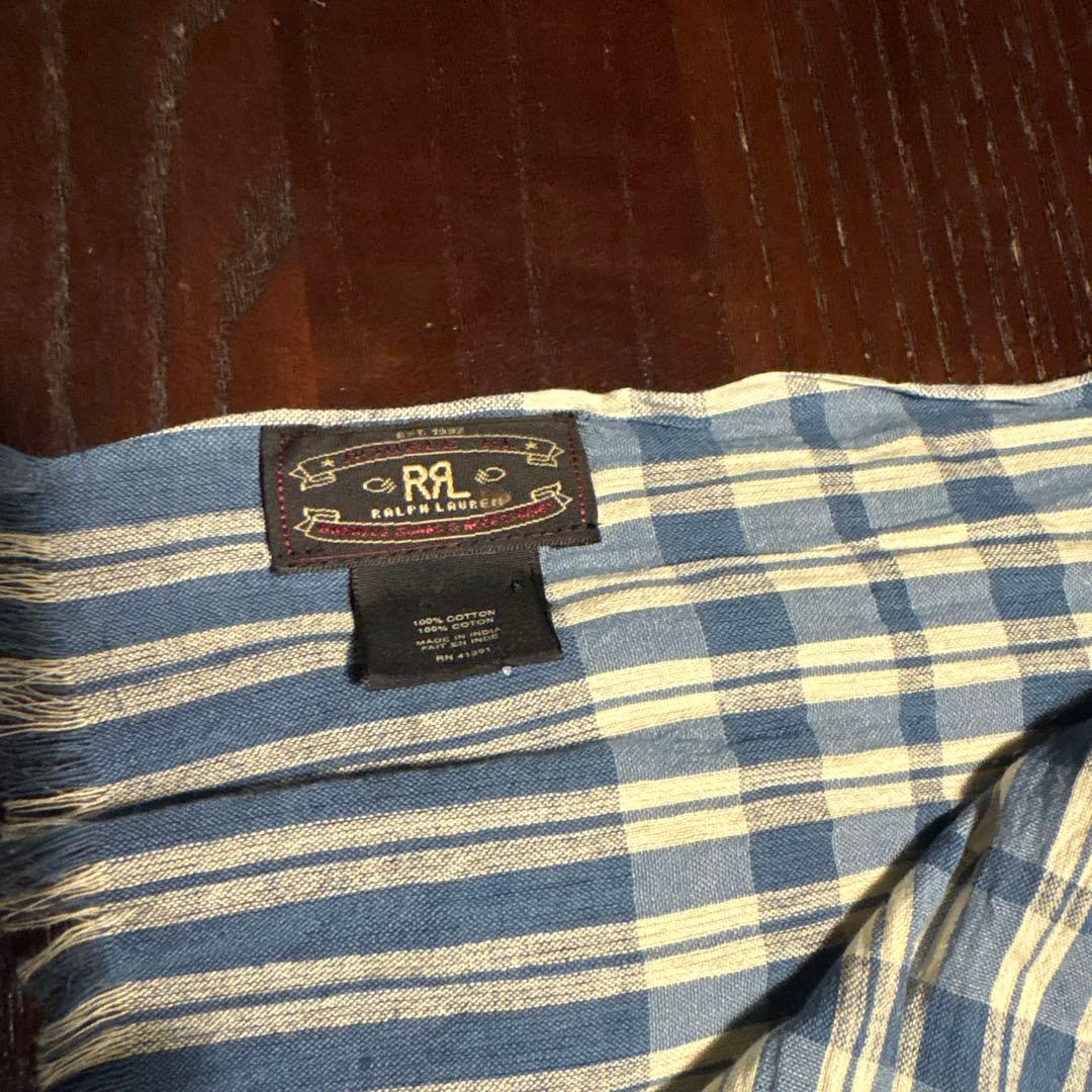 期間限定値下げ　未使用　RRL ストール　コットン100%