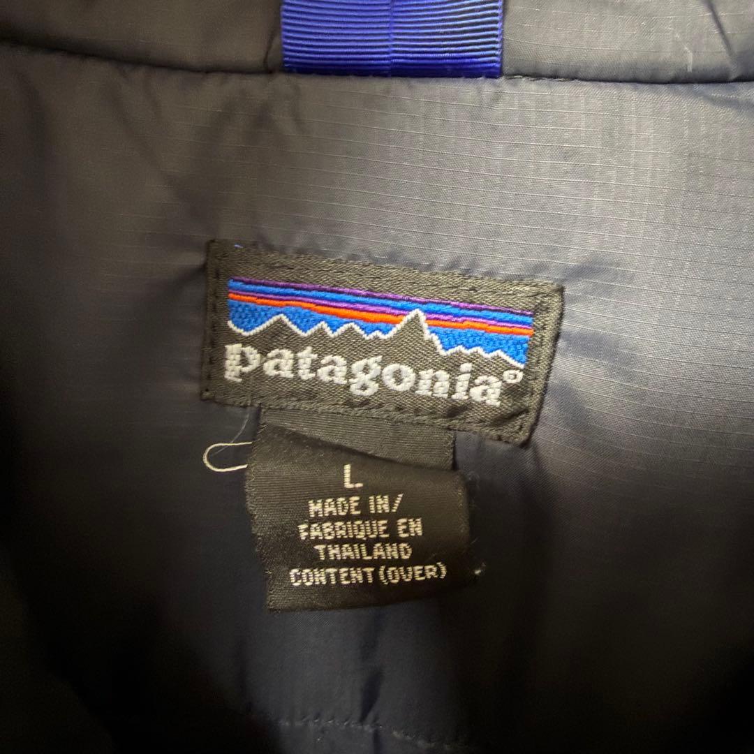 patagonia パフボール　ベスト　ブルー×ブラック　L