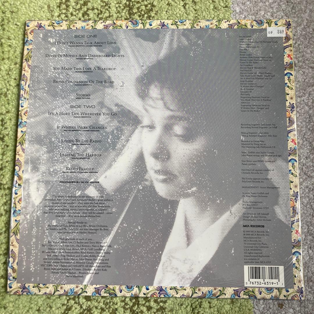 【USオリジナル美品】Nanci Griffith Storms レコードLP