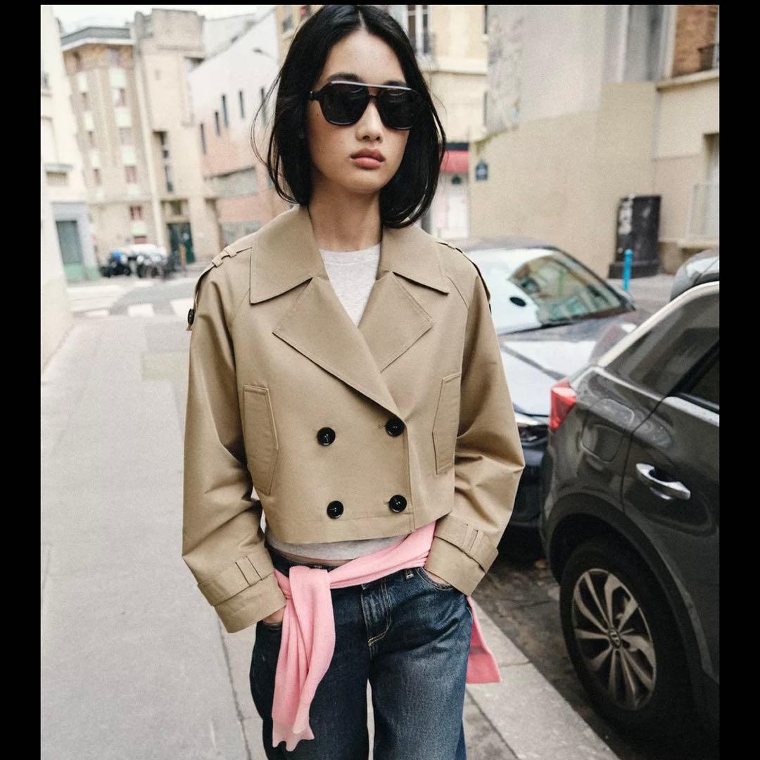 ZARA ショートダブルブレストジャケット　xs