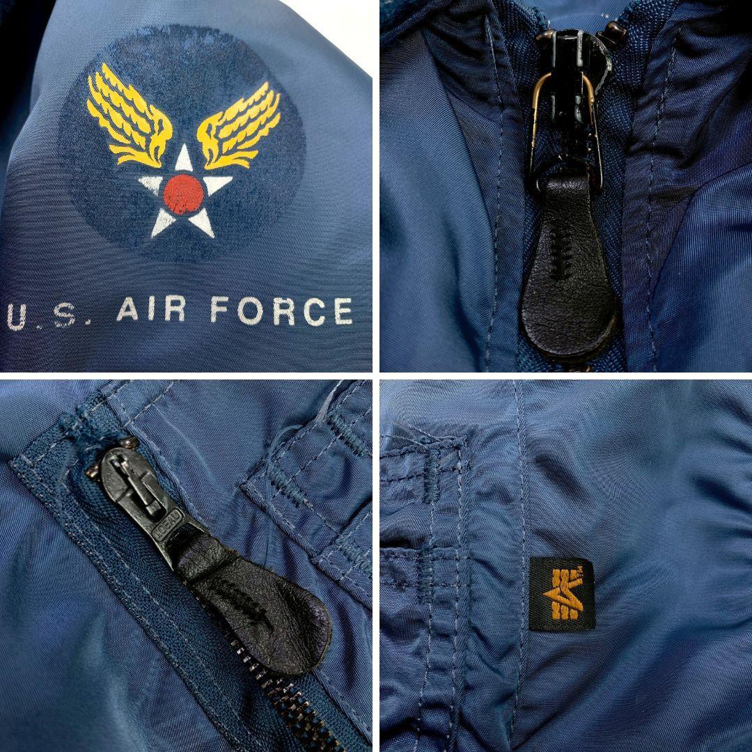 50s復刻★ USA製 ALPHA B-15C ネイビー M　E129