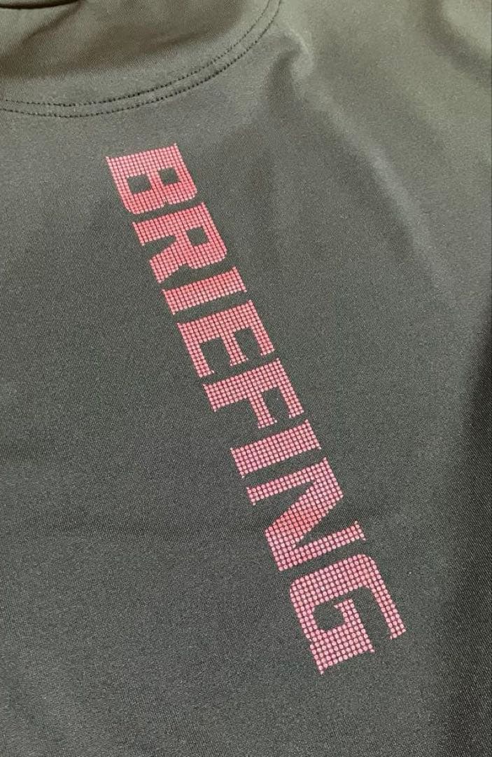【美品】ブリーフィング　BRIEFING モックネックシャツ　ブラック　M