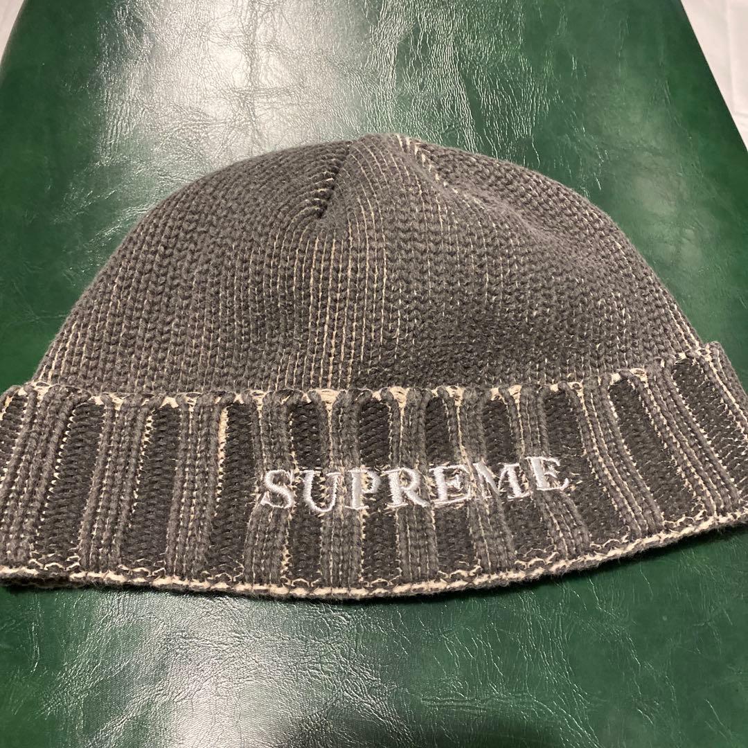 Supreme 22SS Overprint Beanie ブラック ニット帽