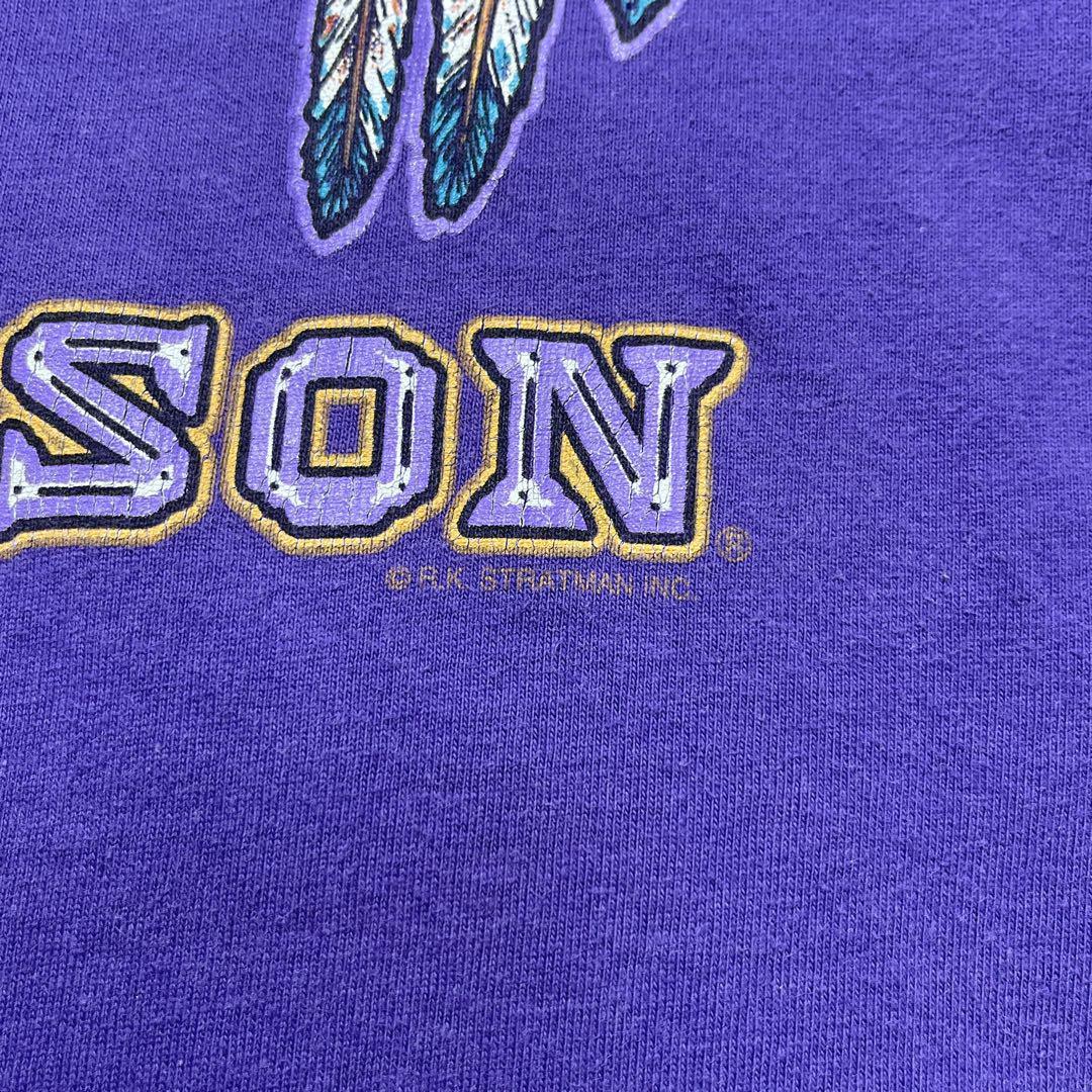 90s ハーレーダビットソン ビンテージTシャツ L相当 紫 ネイティブ6924