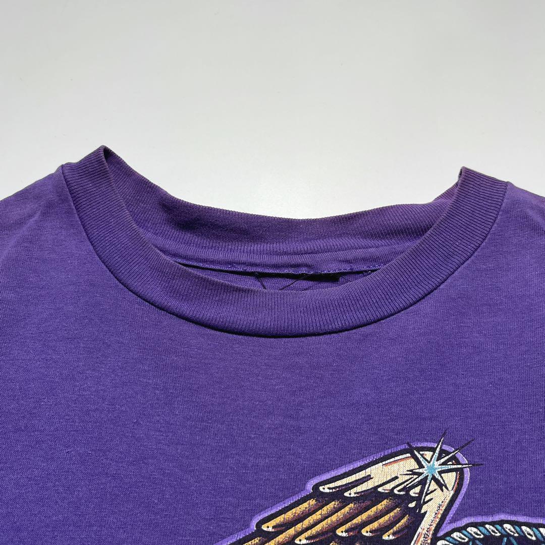 90s ハーレーダビットソン ビンテージTシャツ L相当 紫 ネイティブ6924