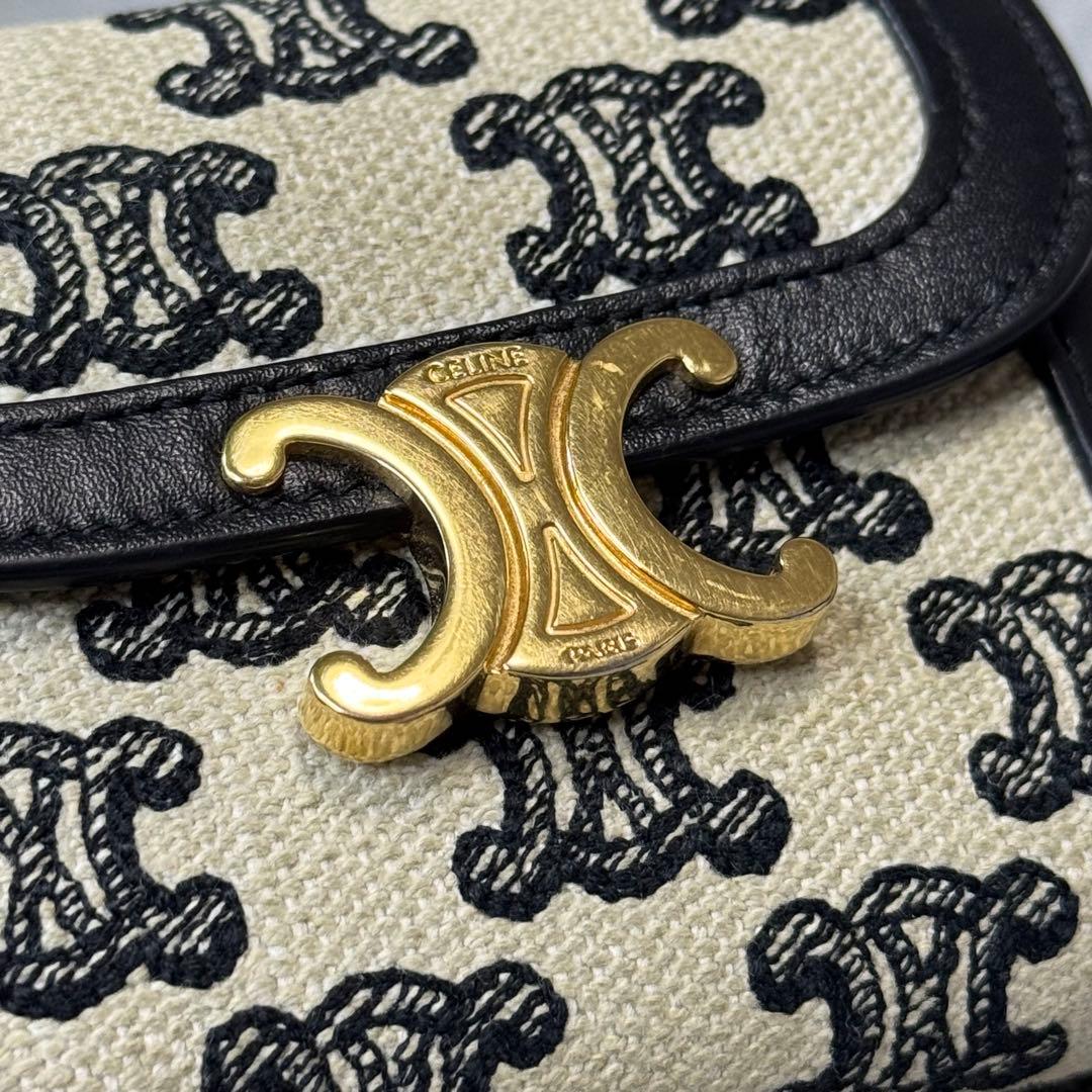 CELINE セリーヌ トリオンフ スモール フラップウォレット 三つ折り財布
