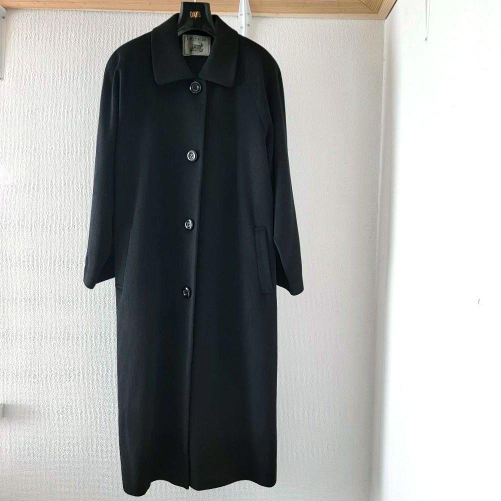 レディース　カシミヤコート　ブラック　　フォーマル　冠婚葬祭　11号　美品