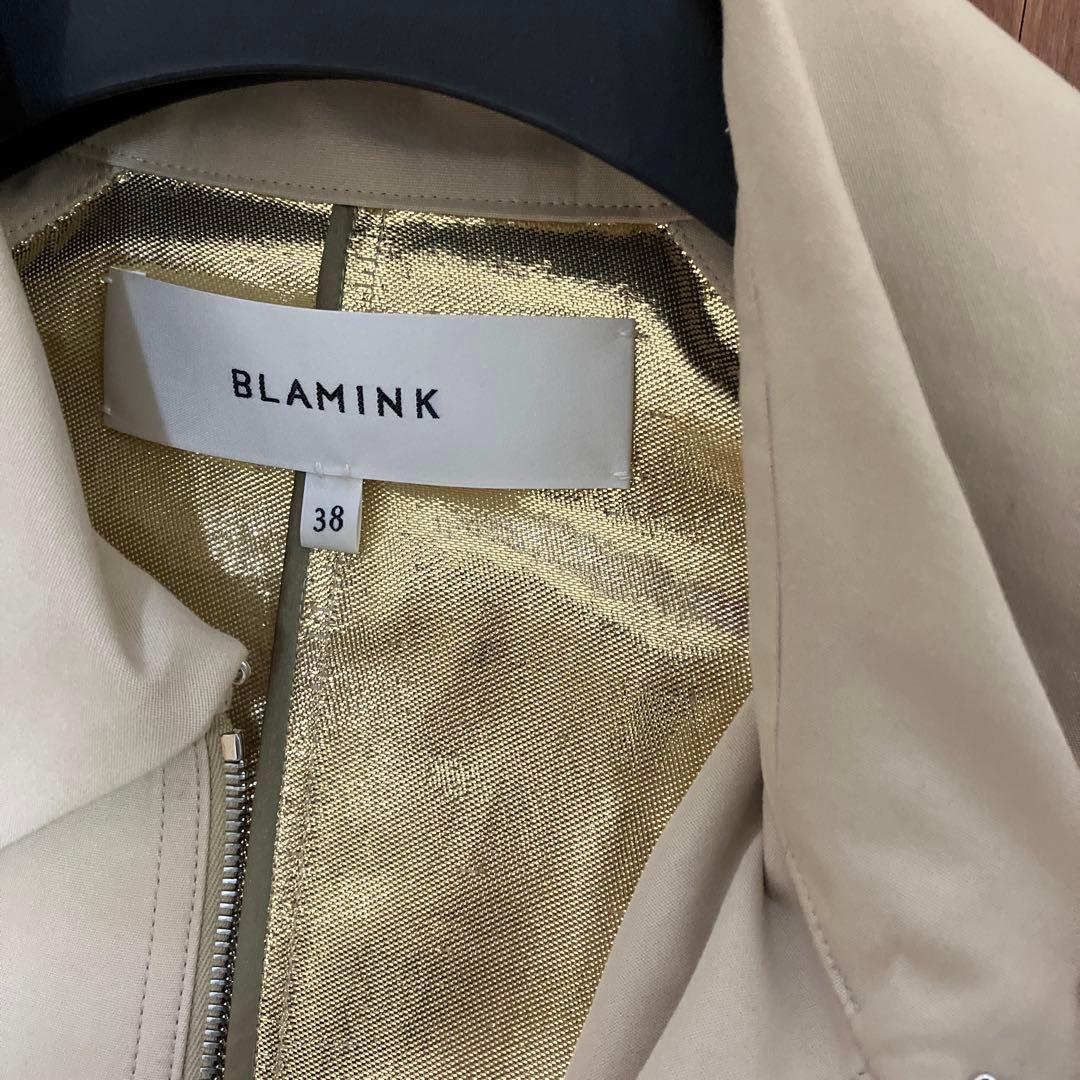 BLAMINK ベージュ トレンチ　ジップアップ コート 38 大幅値下げ！