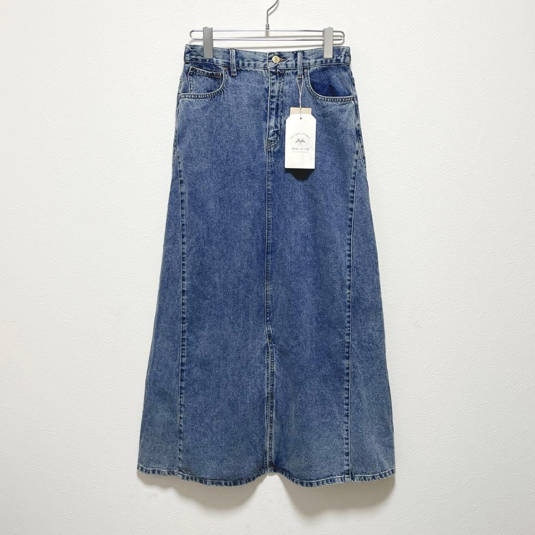 【ピュアルセシン】綿レーヨンデニムスカート/新品未使用/25SS/オールシーズン