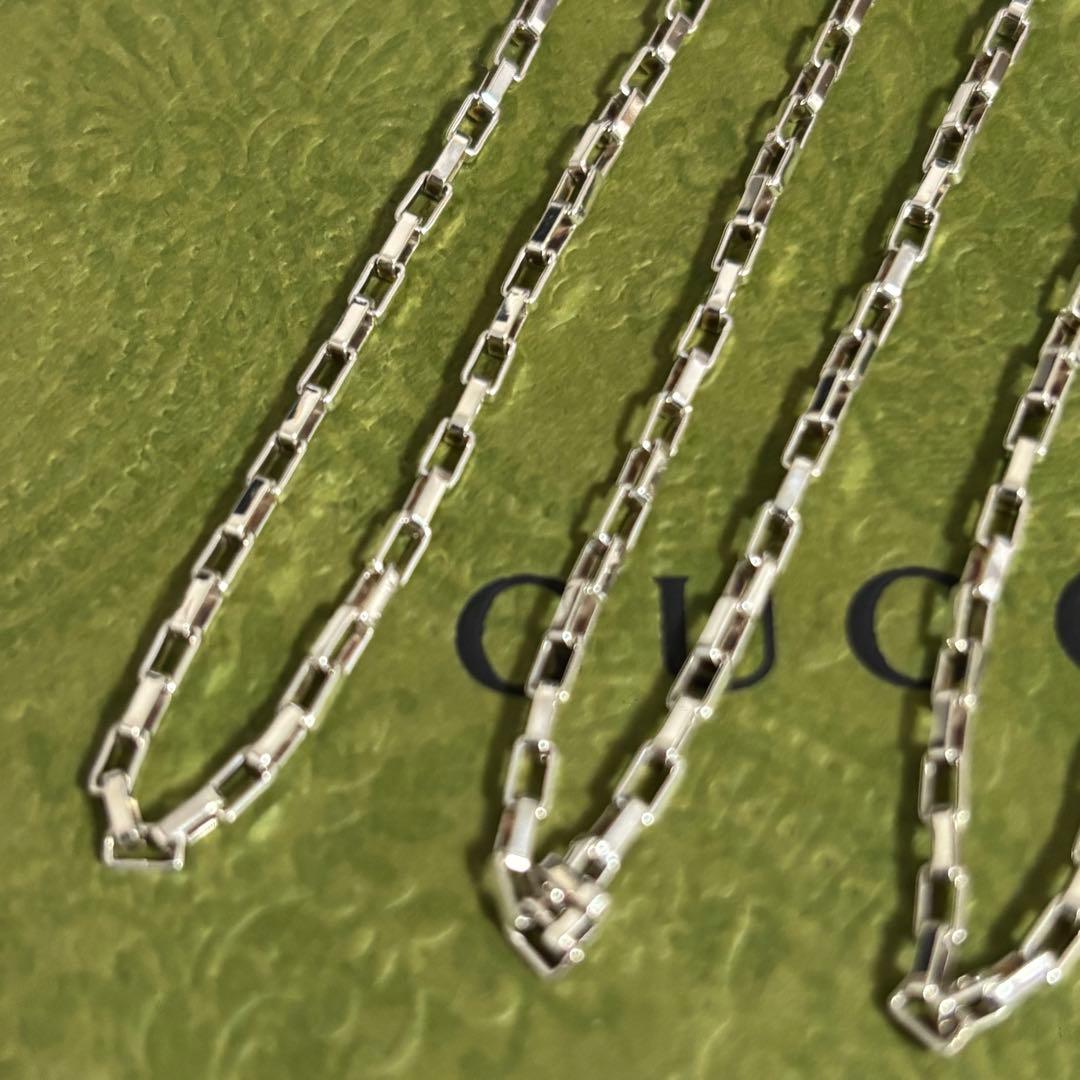GUCCI 新品同様品　G刻印ベネチアンチェーンネックレス　925 極美品