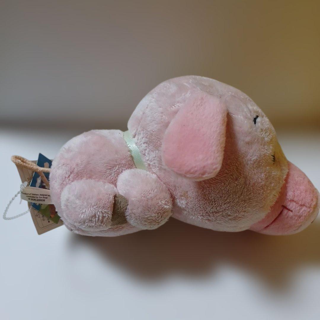 サンアロー　おとぼけアーニー　ブタ　ぬいぐるみ　タグ付き　レトロ　当時物　豚