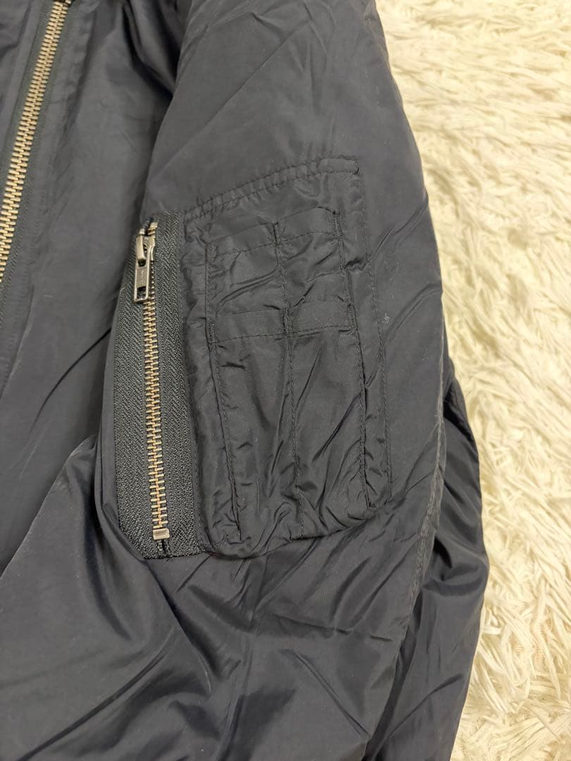 【新品】無印良品 MUJI Labo MA-1 ダウンブルゾン M ブラック