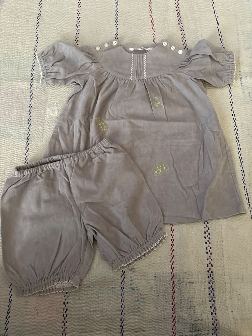 ミナペルホネンベビー　choucho刺繍セット新品　mina perhonen