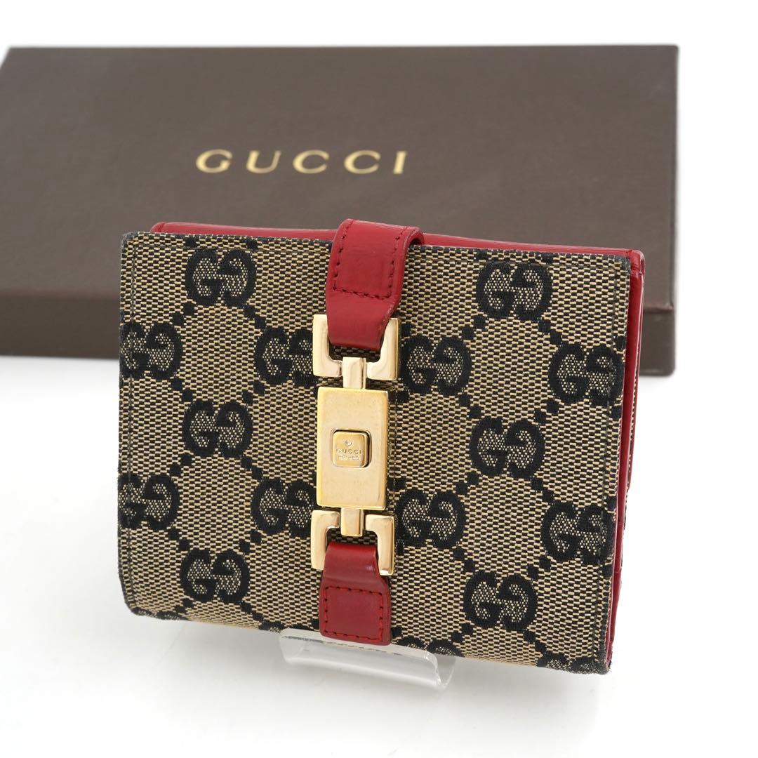 ✨極美品✨　GUCCI ミニ財布　ジャッキー　GGライン インターロッキング