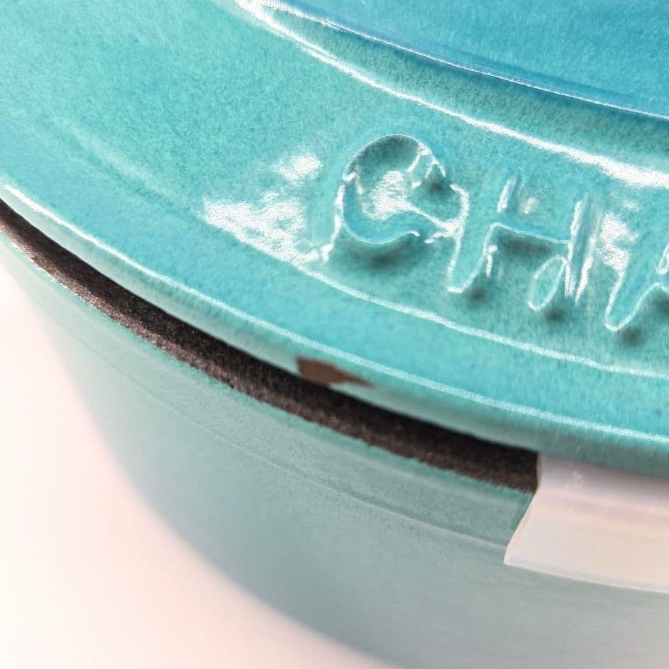 極美品　CHASSEUR　シャス－ル　鋳鉄　ホーロ－　ココット　両手鍋 18cm
