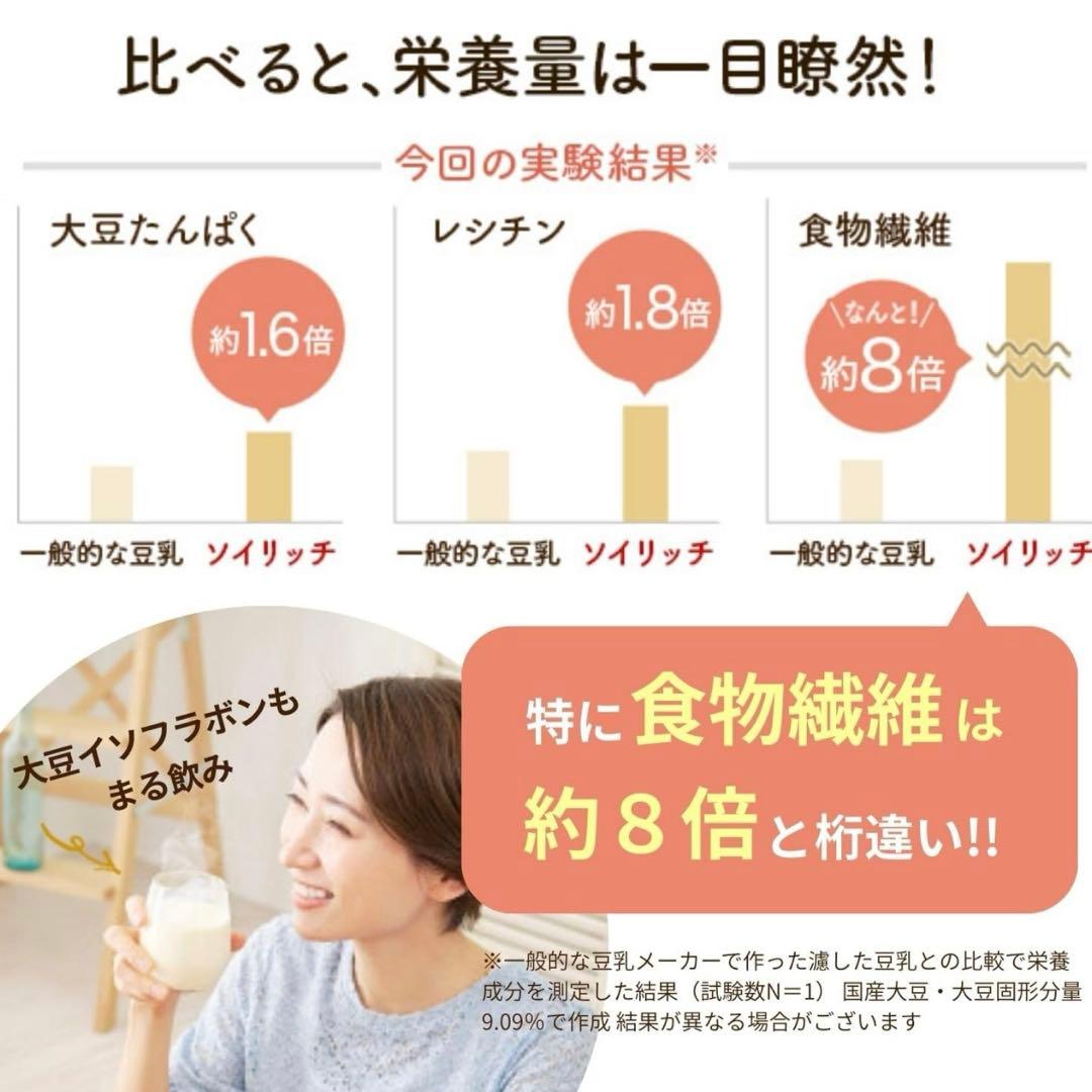 ソイリッチ 大豆まるごと 濾過不要 豆乳メーカー SOY RICH 正規品