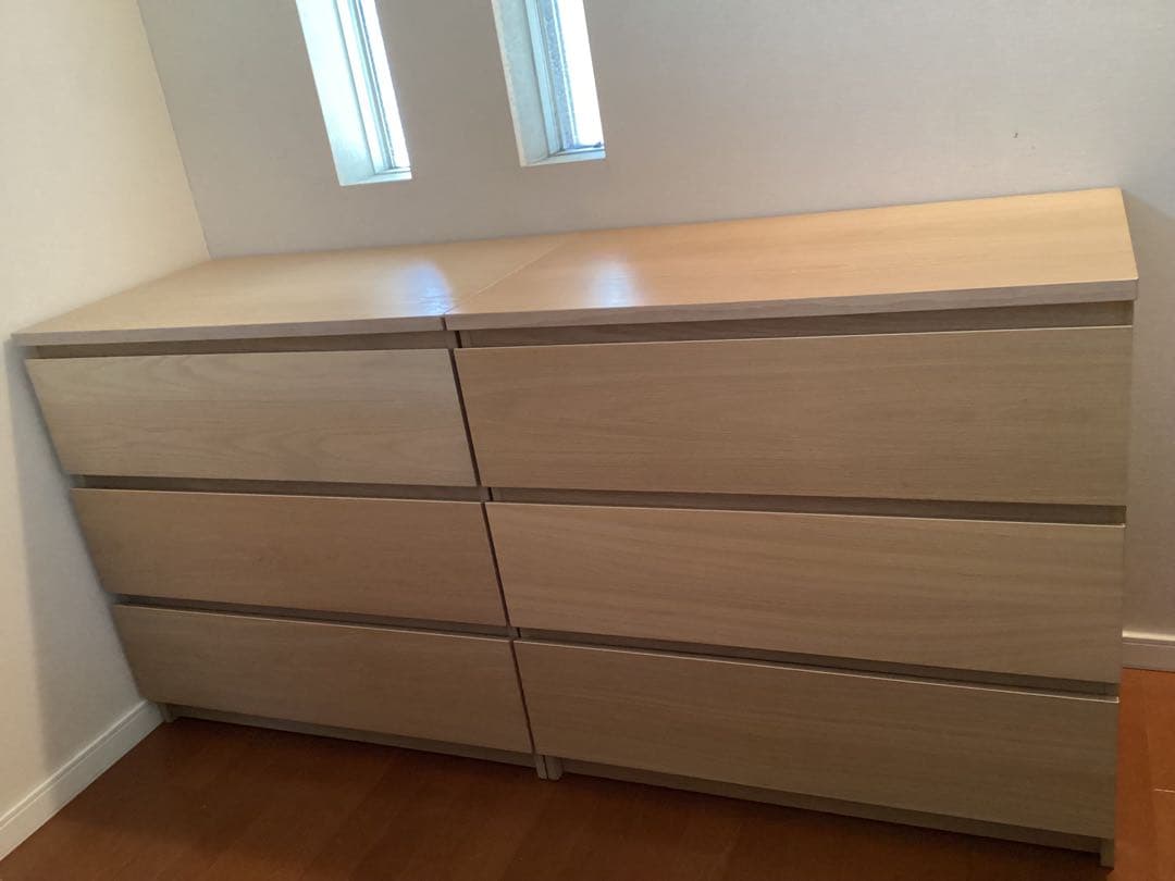 【引取価格】 IKEA MALM マルム　チェスト（引き出し×3）　2台セット