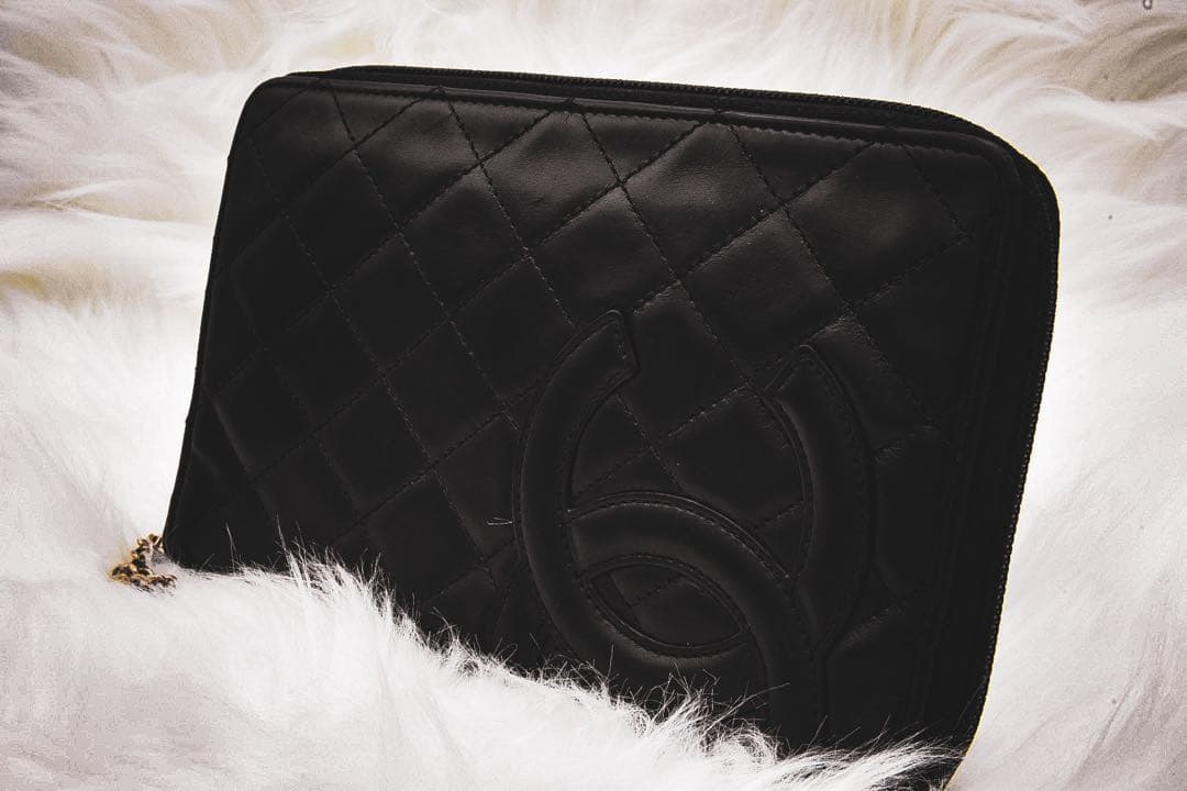 JAPN NET SHOP CHANEL ブラックレザー 三つ折り