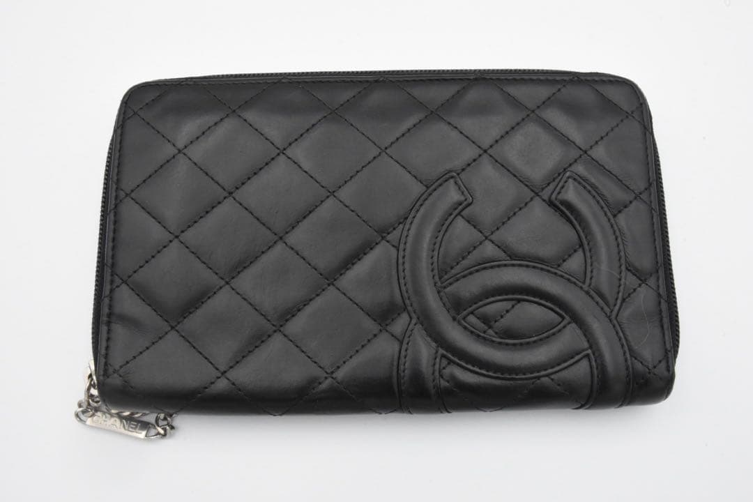 JAPN NET SHOP CHANEL ブラックレザー 三つ折り