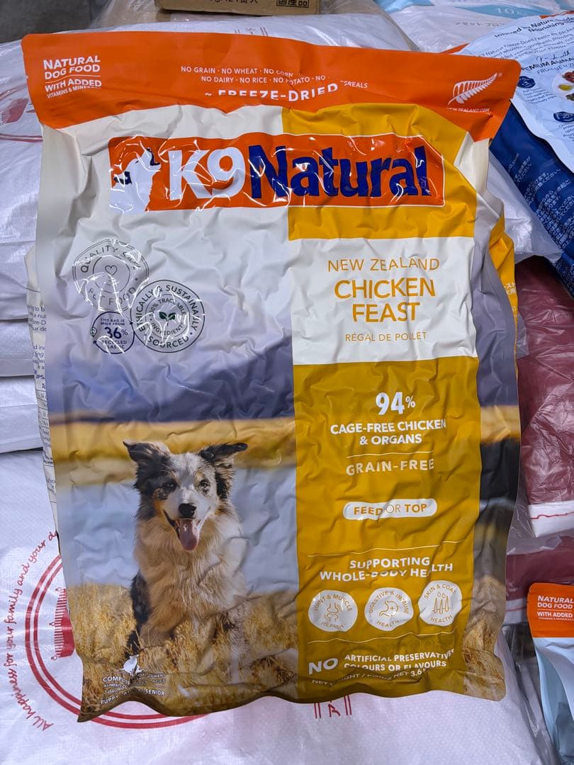 K9ナチュラル★フリーズドライ チキン・フィースト 3.6kg 犬用総合栄養食-