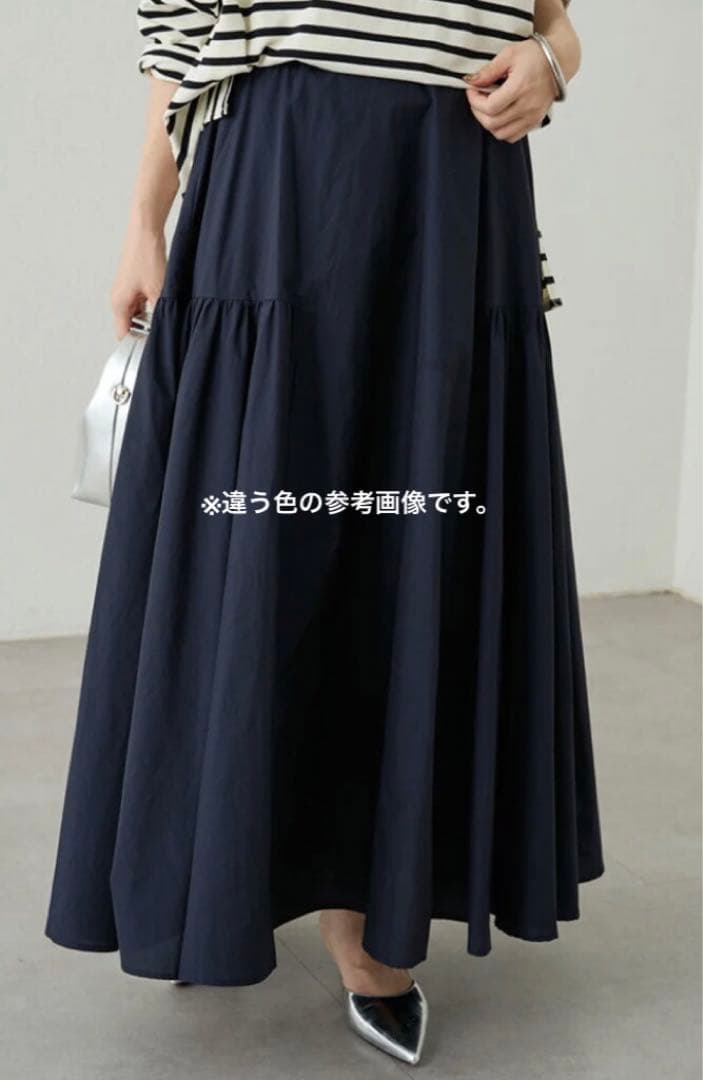 【新品】ラウンジドレス パネルギャザースカート オフホワイト