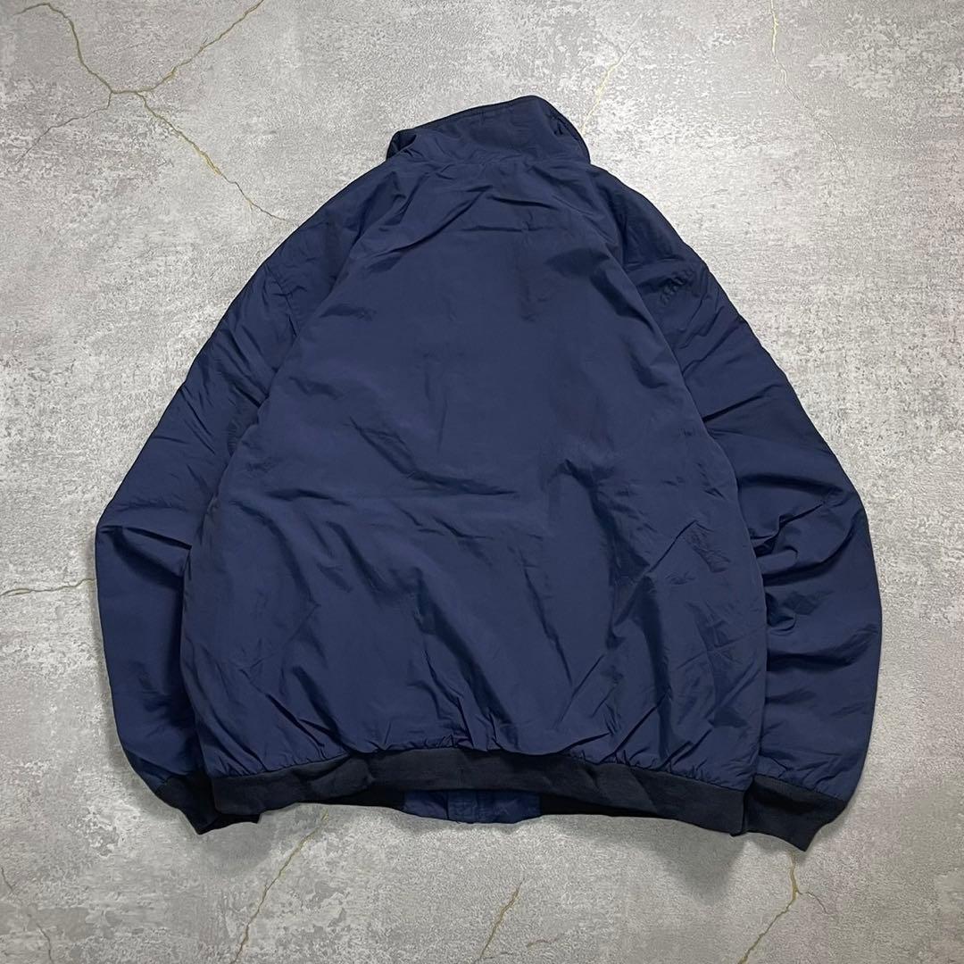 L.L.BeanウォームアップジャケットジップアップナイロンネイビーXL古着短丈