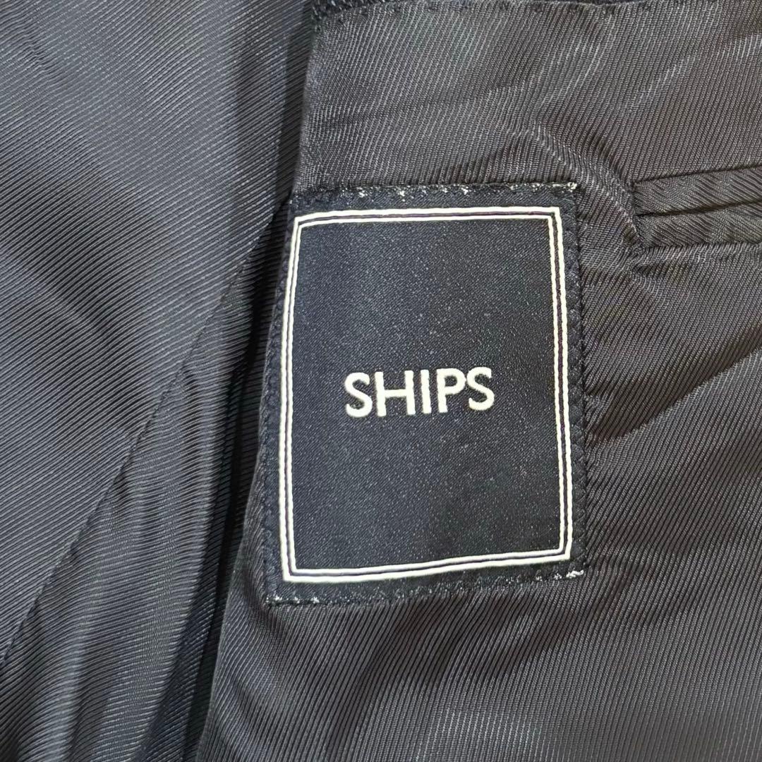 美品✨ SHIPS イタリア生地 テーラードジャケット ホップサック 紺 44