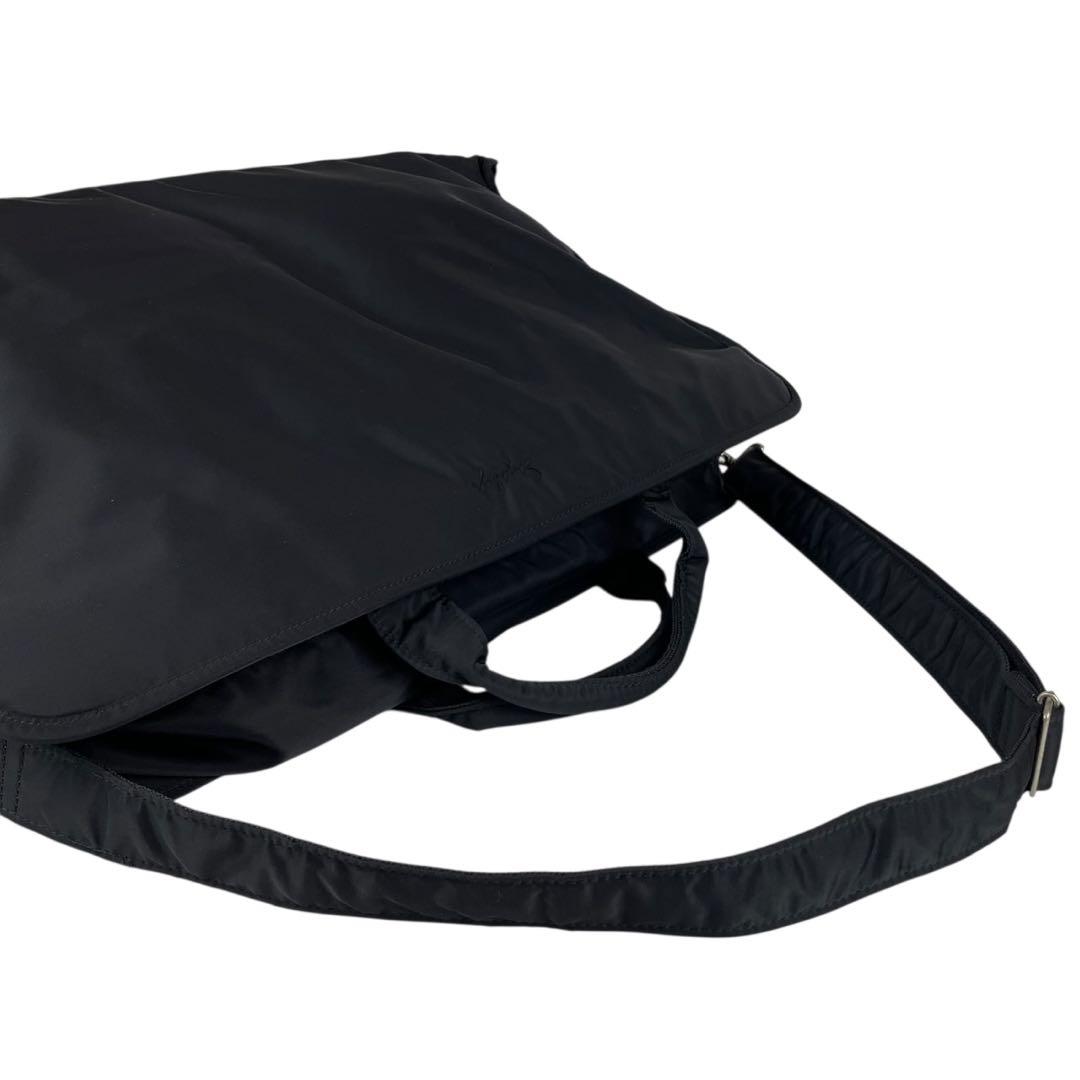 【美品】サザビー 2way ショルダー ボストンバッグ ナイロン ブラック