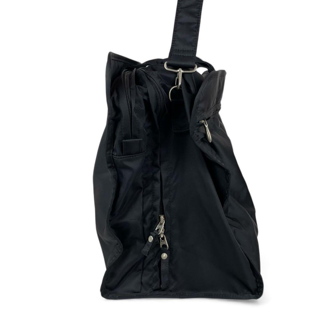 【美品】サザビー 2way ショルダー ボストンバッグ ナイロン ブラック