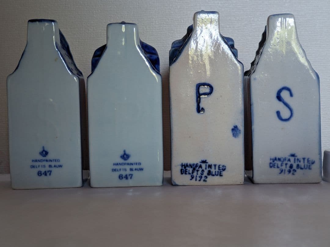 ♦デルフトブルー ミニハウス オランダ製 置物 飾り食器 調味料入れ 骨董品