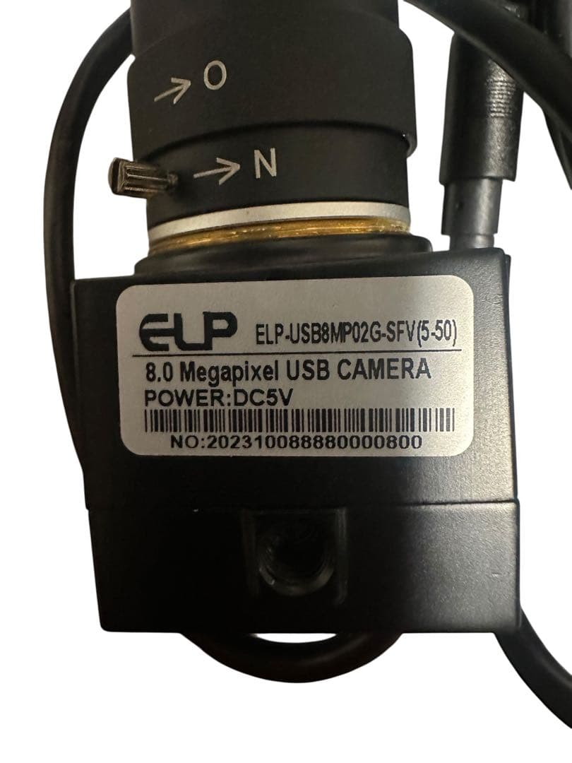 ELP 8MP USBカメラ 5-50mm可変焦点 IMX179搭載 HD画質