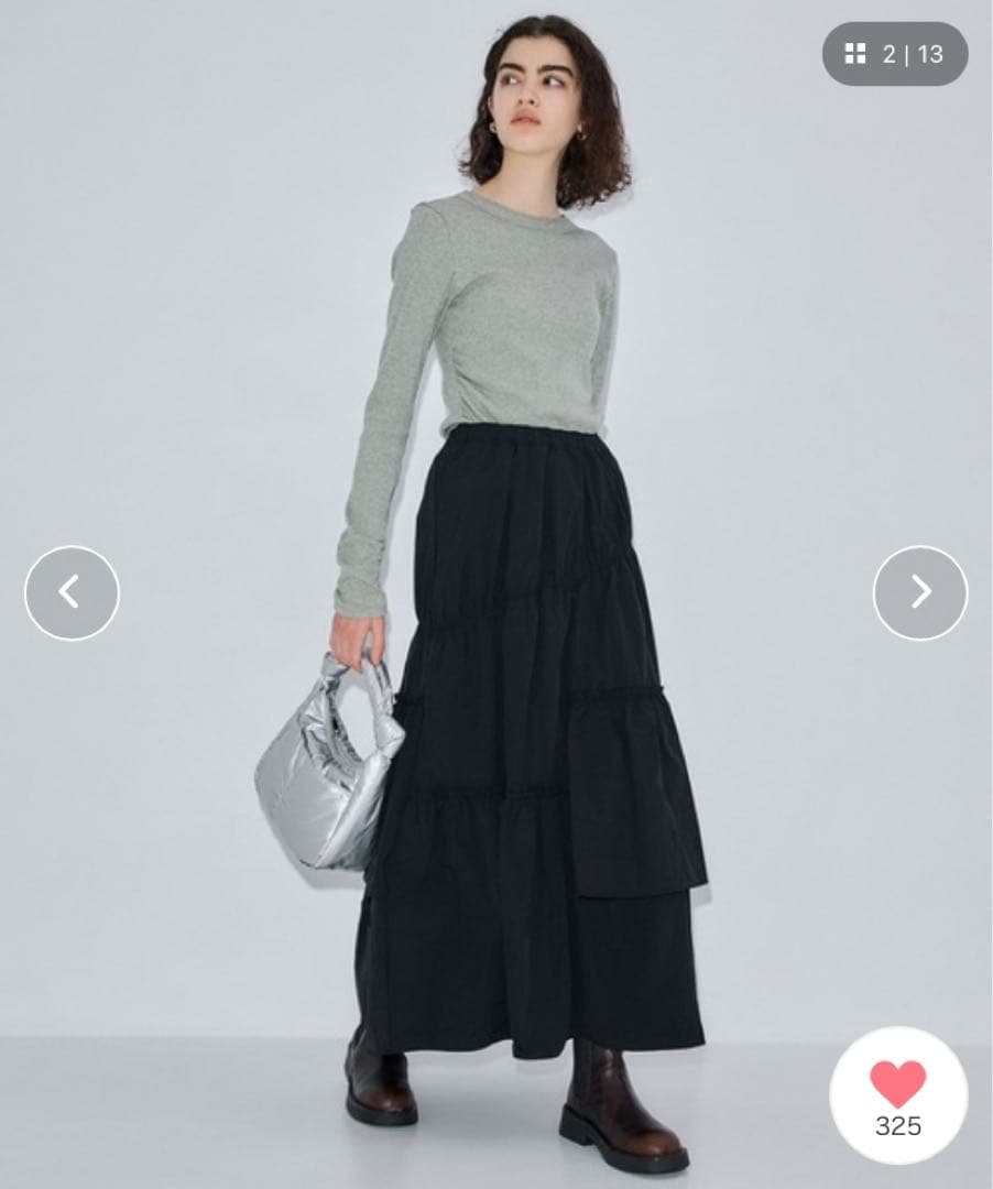 【PUBLIC TOKYO】リップアシメティアードスカート【美品・更にお値下げ】