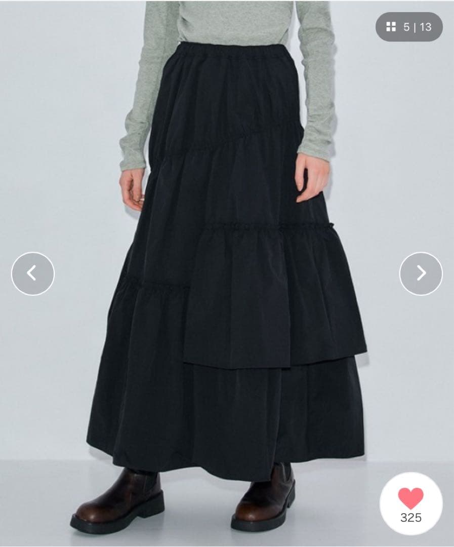 【PUBLIC TOKYO】リップアシメティアードスカート【美品・更にお値下げ】