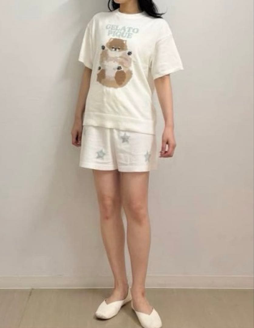 【新品】ジェラートピケ　ポメラニアン柄ジャガードプルオーバー&ショートパンツ