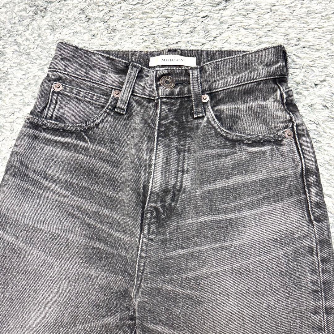 MOUSSY MVS BLACK FLARE ブラック フレアデニム 黒 22
