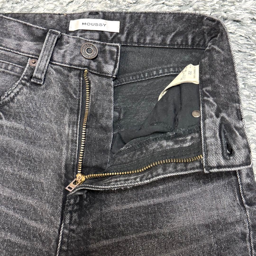 MOUSSY MVS BLACK FLARE ブラック フレアデニム 黒 22